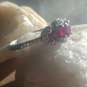 1.81 3 stone Geniune REAL RUBY Ring size 7